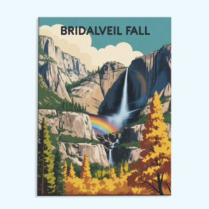 Bridalveil Fall - Yosemite National Park | Paint by Numbers Kit
