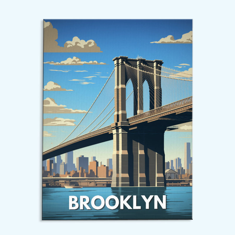 Brooklyn Travel Poster | Paint by Numbers Kit