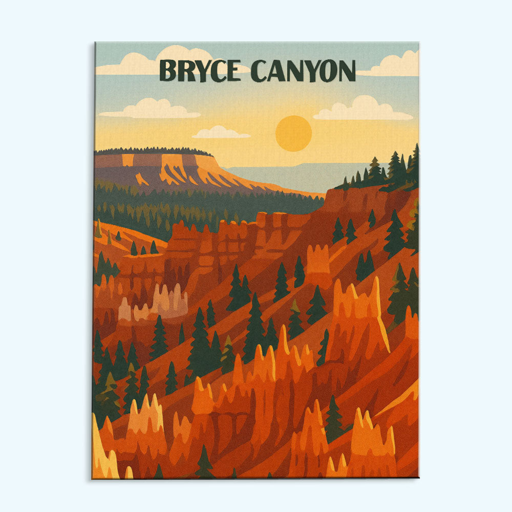 Bryce Canyon Nationalpark Anfänger | Malen nach Zahlen Set