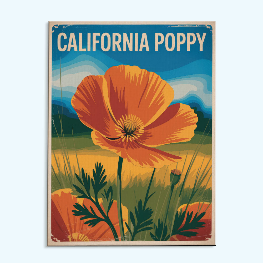 California Poppy - US Wildflowers | Paint by Numbers Kit