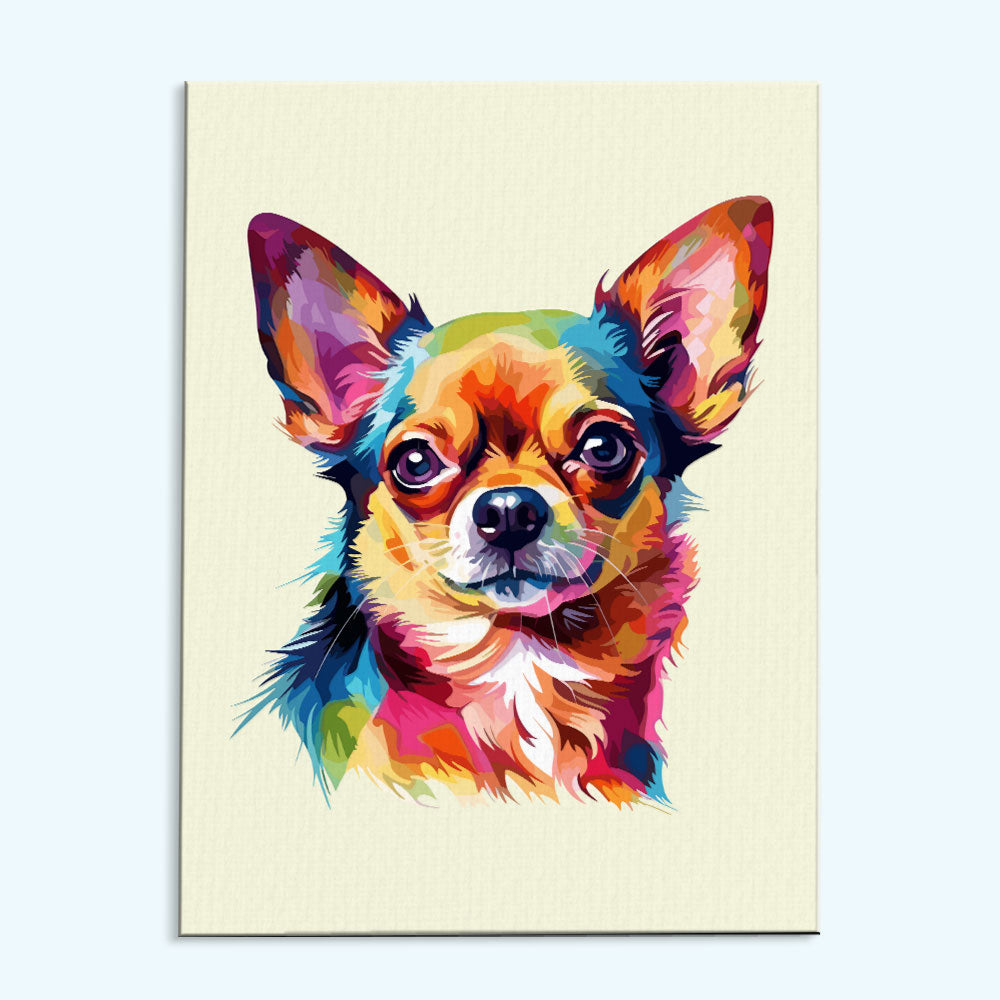 Chihuahua - Colorful Dog | Paint by Numbers Kit