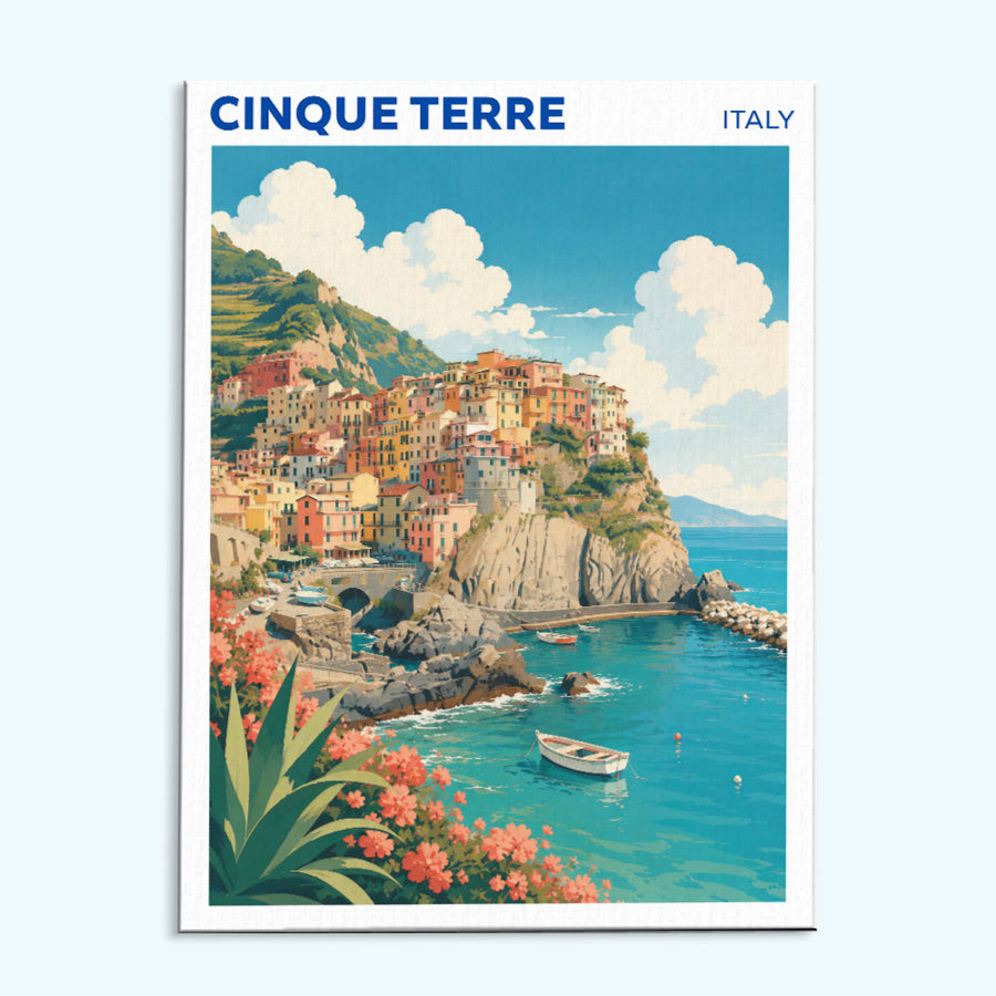 Cinque Terre, Italy Travel Poster | Paint by Numbers Kit