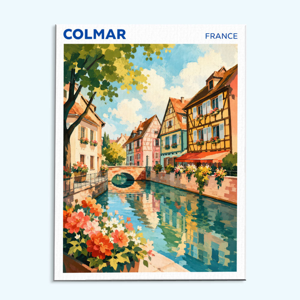 Colmar, France Travel Poster | Paint by Numbers Kit