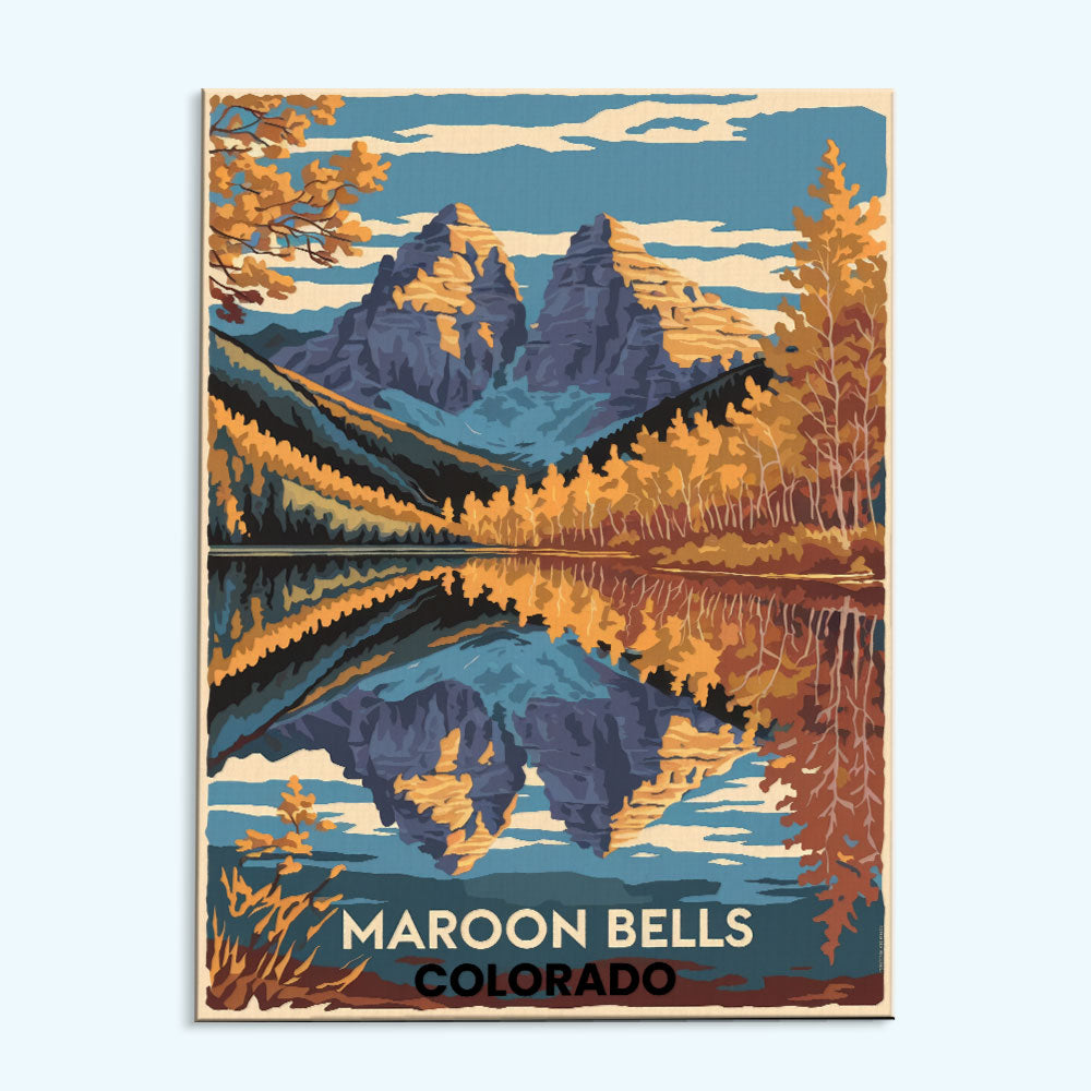 Colorado – Maroon Bells | Malen nach Zahlen Set