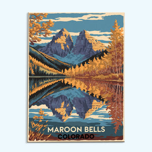 Colorado - Maroon Bells | Paint by Numbers Kit
