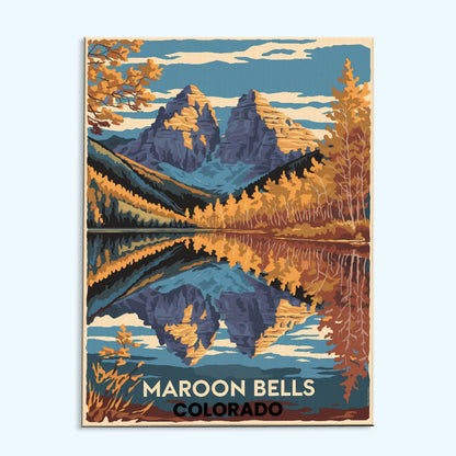 Colorado – Maroon Bells | Malen nach Zahlen Set