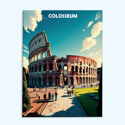 Kolosseum, Italien – Weltkulturerbe | Malen nach Zahlen Set