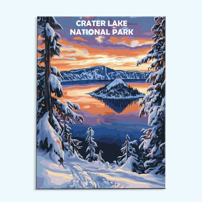 Crater Lake National Park Winter | Paint by Numbers Kit