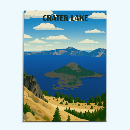 Crater Lake National Park Beginner | Paint by Numbers Kit