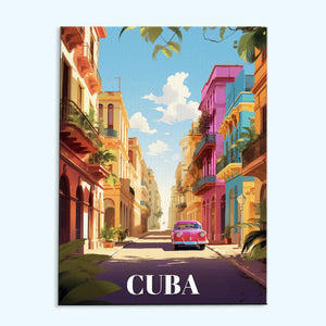 Cuba Travel Poster | Paint by Numbers Kit