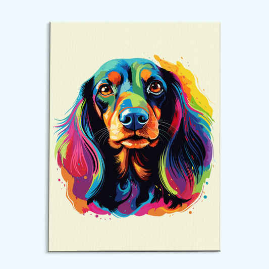 Dachshund - Colorful Dog | Paint by Numbers Kit