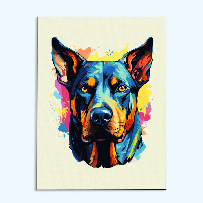 Doberman Pinscher - Colorful Dog