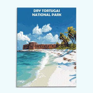 Dry Tortugas Nationalpark Winter | Malen nach Zahlen Set