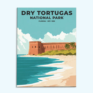 Dry Tortugas Nationalpark Heritage Edition | Malen nach Zahlen Set