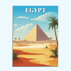 Egypt Travel Poster | Paint by Numbers Kit