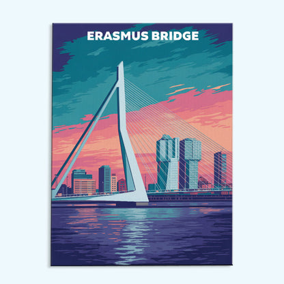 Erasmus Bridge, Netherlands | Paint by Numbers Kit