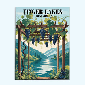 Weingüter der Finger Lakes, New York | Malen nach Zahlen-Set