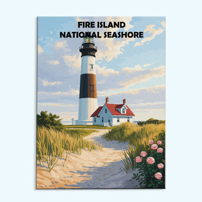 Fire Island National Seashore | Malen nach Zahlen Set