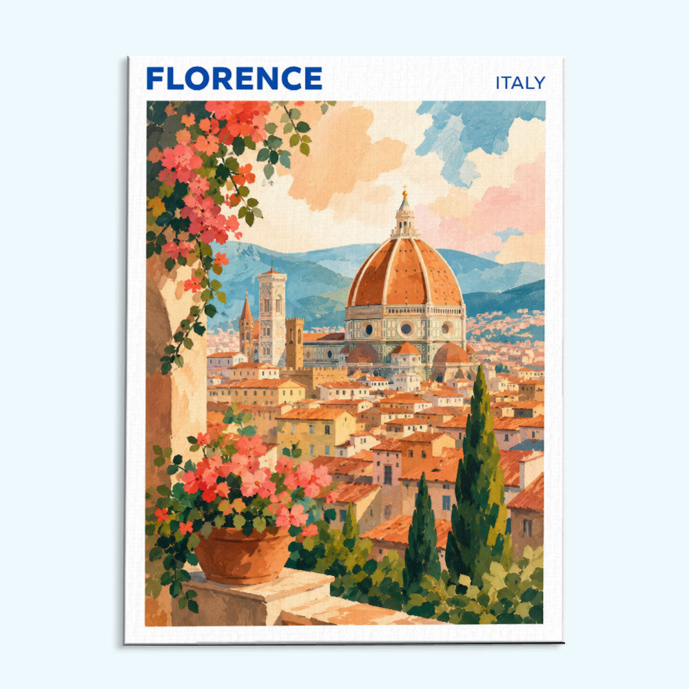 Florence, Italy Travel Poster | Paint by Numbers Kit