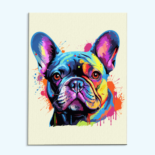 French Bulldog - Colorful Dog | Paint by Numbers Kit