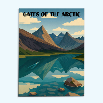Gates of the Arctic National Park Anfänger | Malen nach Zahlen Set