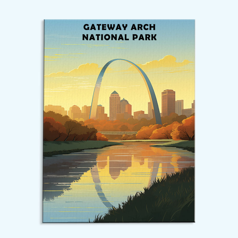 Gateway Arch National Park | Paint by Numbers Kit