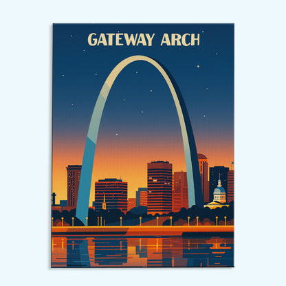 Gateway Arch National Park Beginner | Paint by Numbers Kit