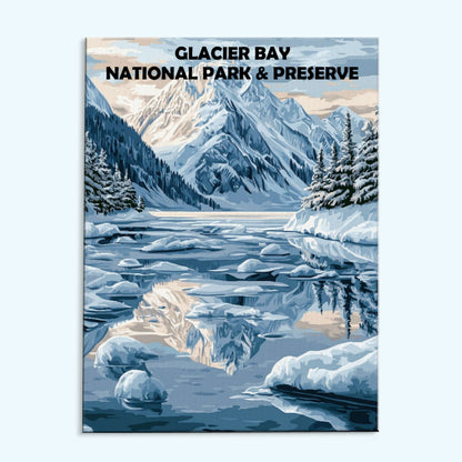 Glacier Bay National Park Winter | Paint by Numbers Kit