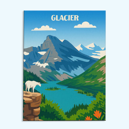 Glacier National Park Beginner | Paint by Numbers Kit