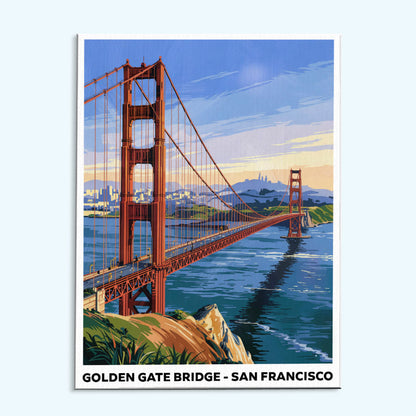 Golden Gate Bridge, San Francisco | US Landmark | Paint by Numbers Kit