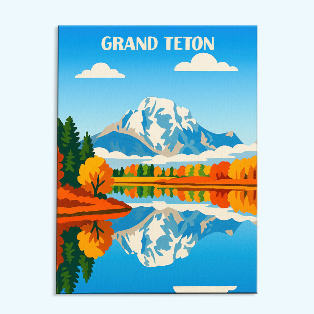 Grand Teton National Park Beginner | Paint by Numbers Kit