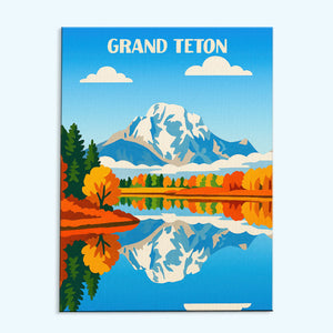 Grand Teton National Park Beginner | Paint by Numbers Kit