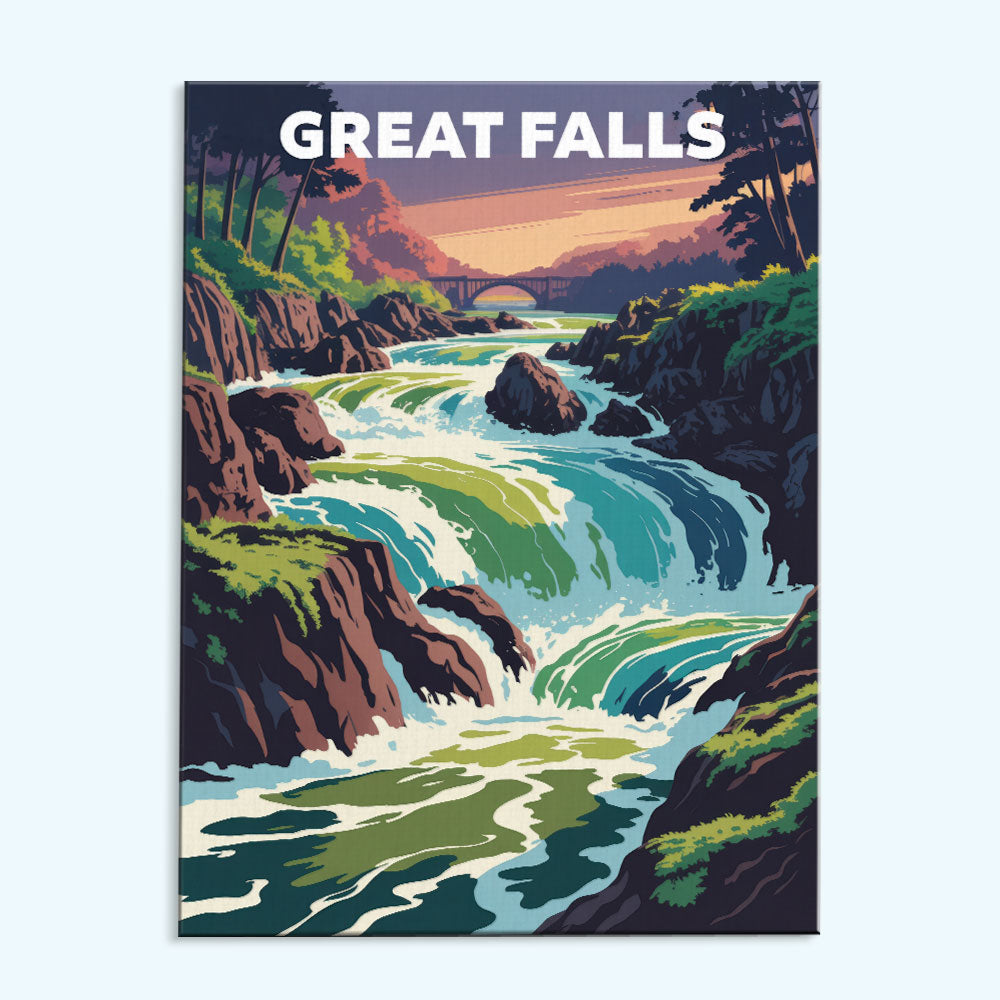 Great Falls - U.S. Waterfalls | Paint by Numbers Kit
