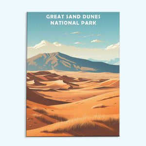 Great Sand Dunes Nationalpark | Malen nach Zahlen Set
