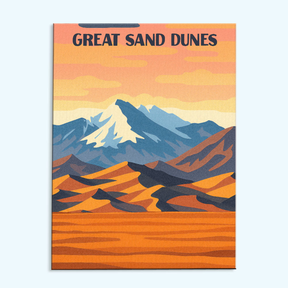 Great Sand Dunes National Park Beginner | Paint by Numbers Kit