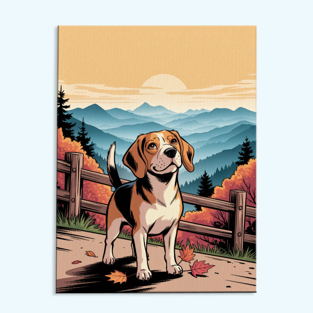 Great Smoky Mountains National Park - Beagle | Paint by Numbers Kit
