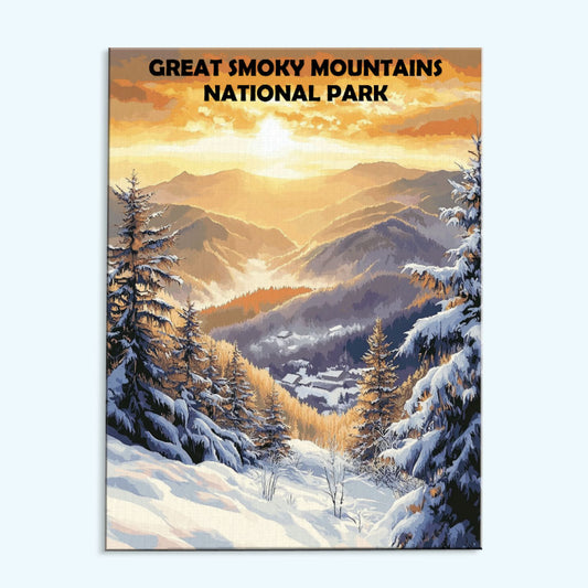 Great Smoky Mountains National Park Winter | Paint by Numbers Kit