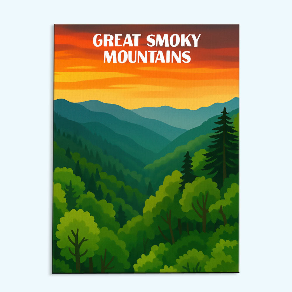 Great Smoky Mountains National Park Beginner | Paint by Numbers Kit