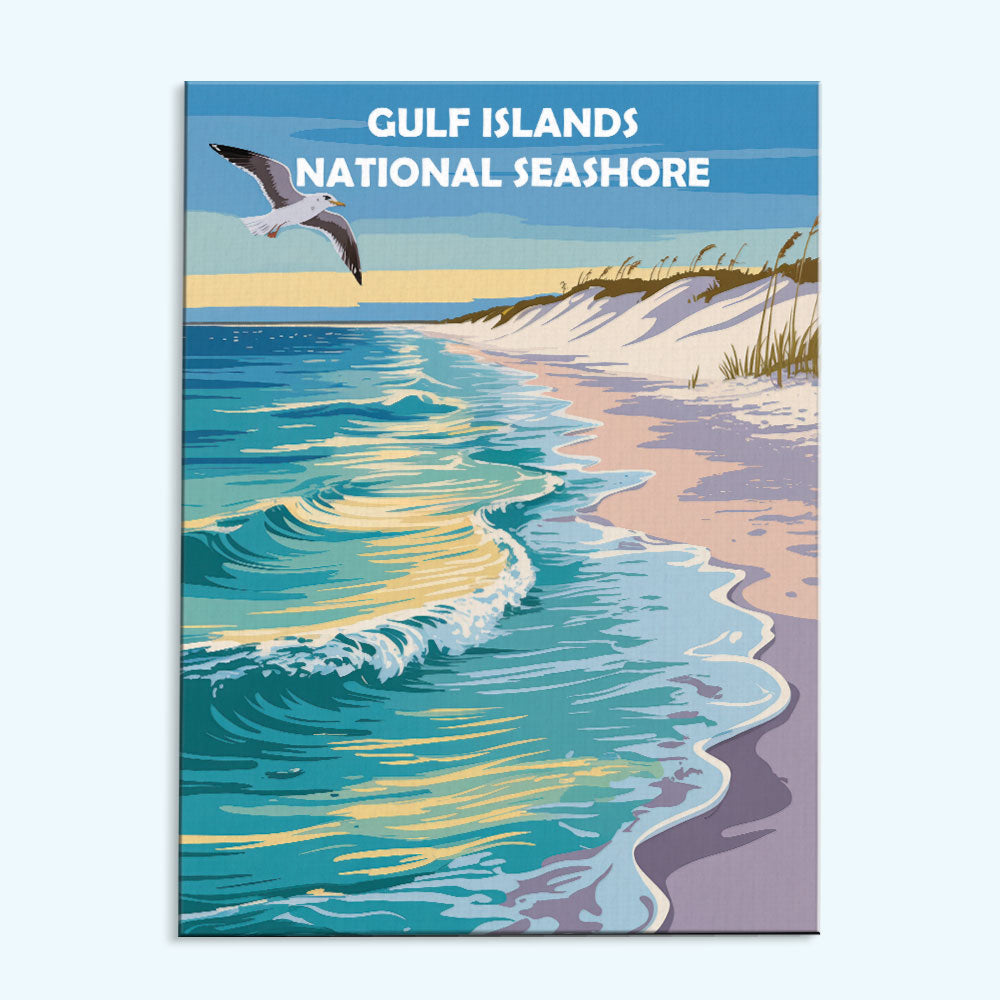 Gulf Islands National Seashore | Malen nach Zahlen Set