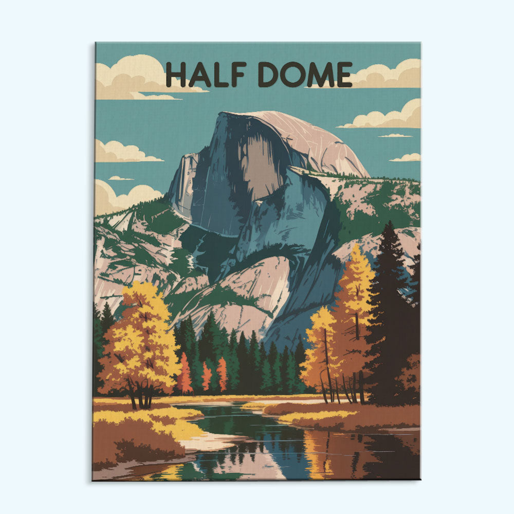 Half Dome - Yosemite National Park | Paint by Numbers Kit