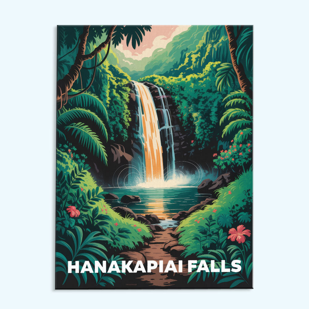 Hanakapiai Falls - U.S. Waterfalls | Paint by Numbers Kit