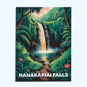 Hanakapiai Falls - U.S. Waterfalls | Paint by Numbers Kit