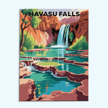 Havasu Falls - U.S. Waterfalls | Paint by Numbers Kit