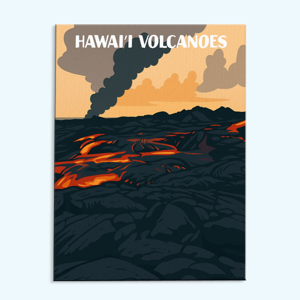 Hawai’i Volcanoes National Park Beginner | Paint by Numbers Kit