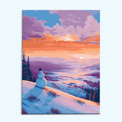 Hillside Snowman | Paint by Numbers Kit