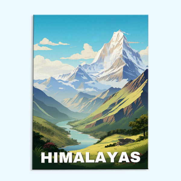 Himalayas Travel Poster