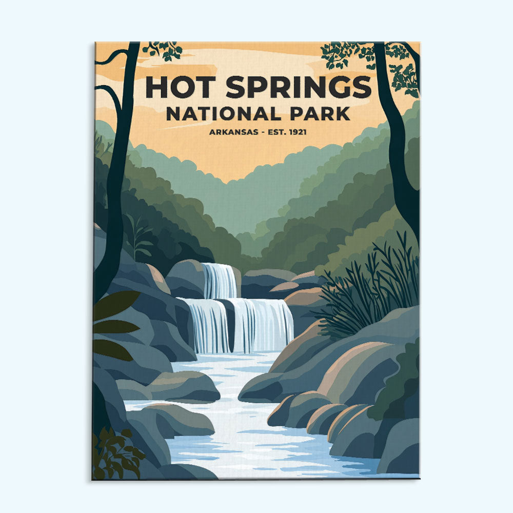 Hot Springs National Park Heritage Edition | Paint by Numbers Kit