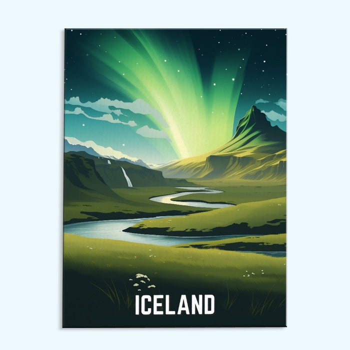 Iceland Travel Poster