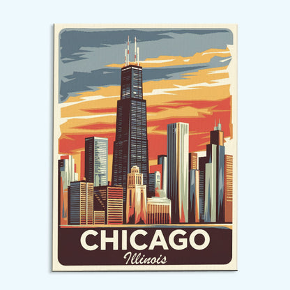 Illinois - Chicago | Paint by Numbers Kit