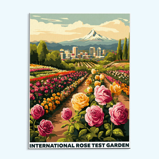 International Rose Test Garden | Paint by Numbers Kit